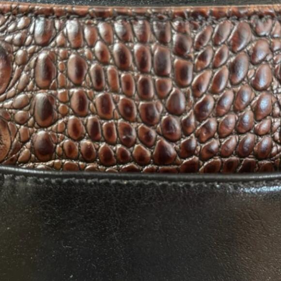 Brahmin Crocc Embossed Leather Shoulder Bag - Picture 8 of 12